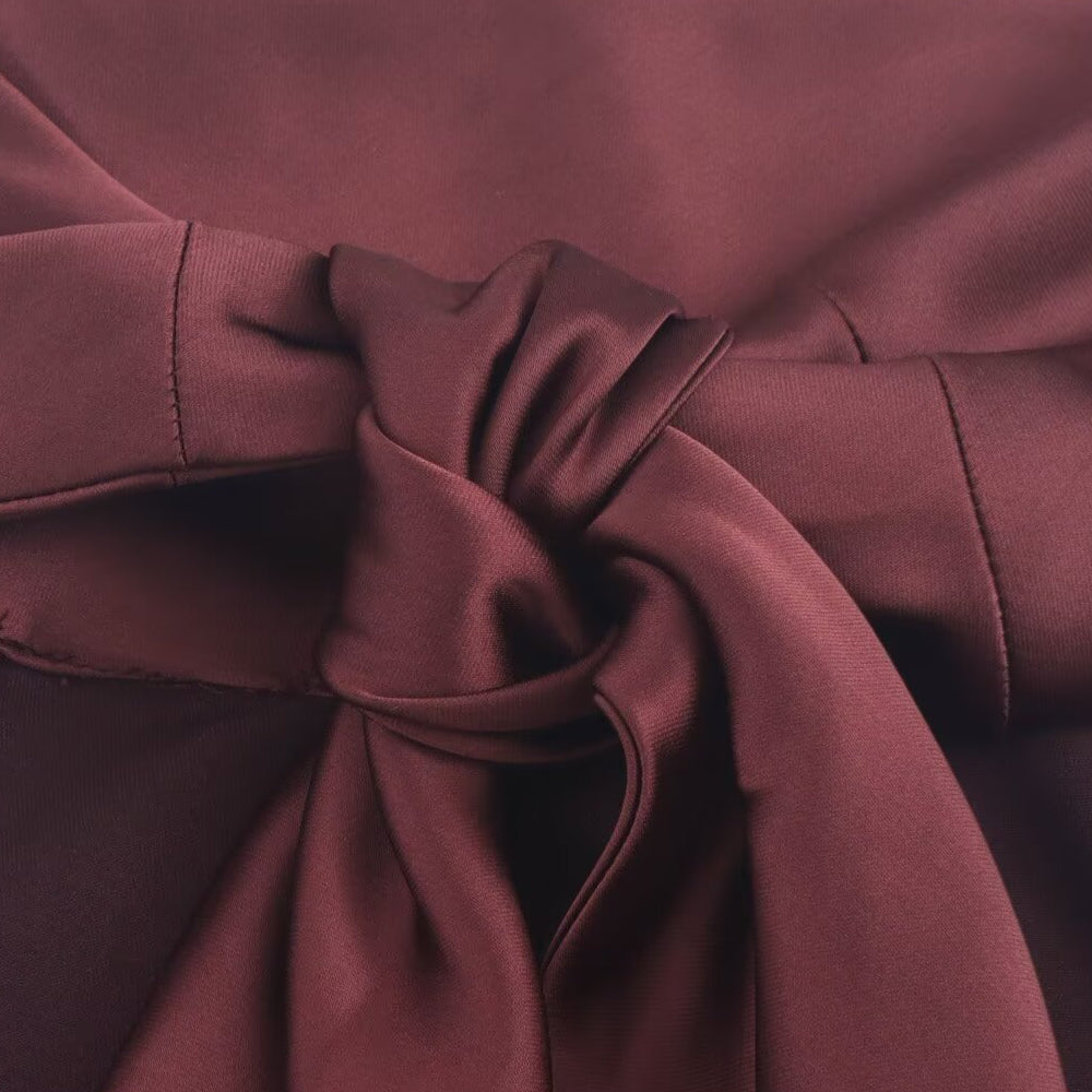 
                      
                        High Neck Burgundy Backless Long Dress
                      
                    