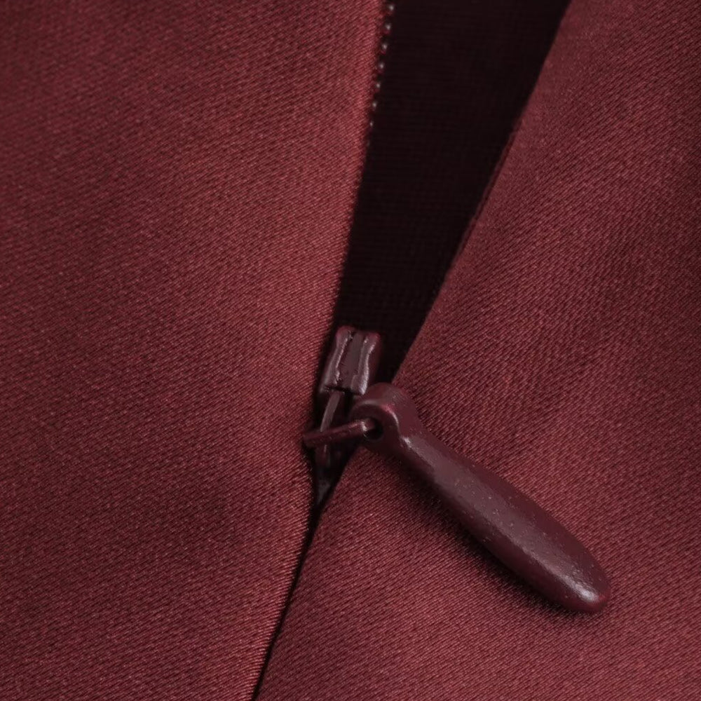 
                      
                        High Neck Burgundy Backless Long Dress
                      
                    