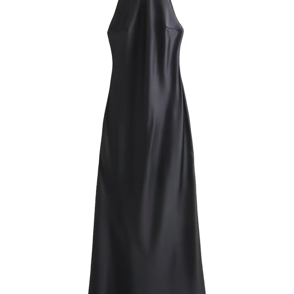 
                      
                        High Neck Burgundy Backless Long Dress
                      
                    