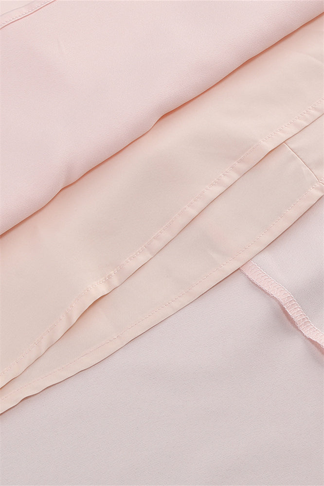 
                      
                        High Neck Pink Draped Maxi Dress with Rosette
                      
                    