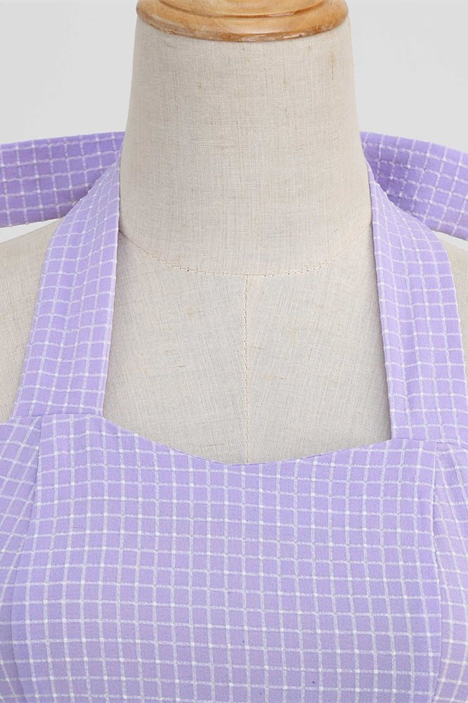 
                      
                        Lavender 1950s Plaid Halter Big Swing Dress
                      
                    