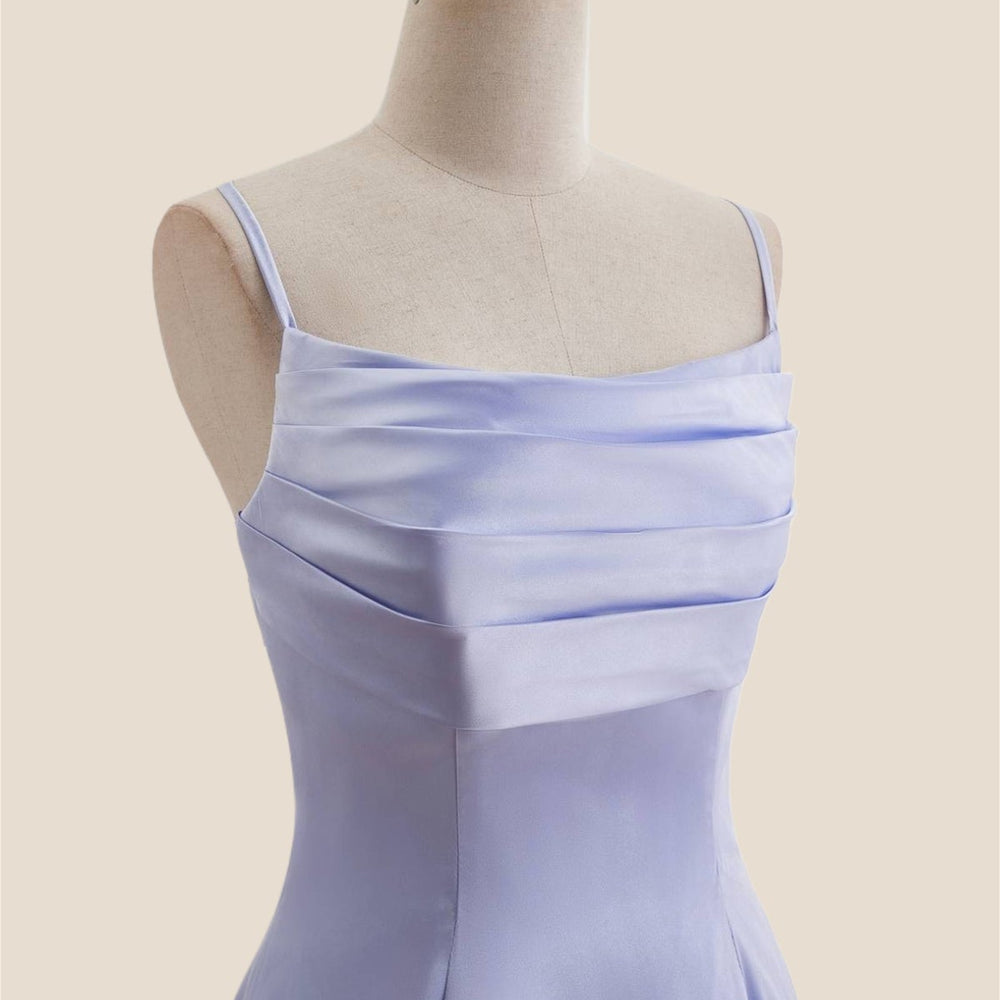 
                      
                        Lavender Cowl Neck Short Dress with Back Bow
                      
                    