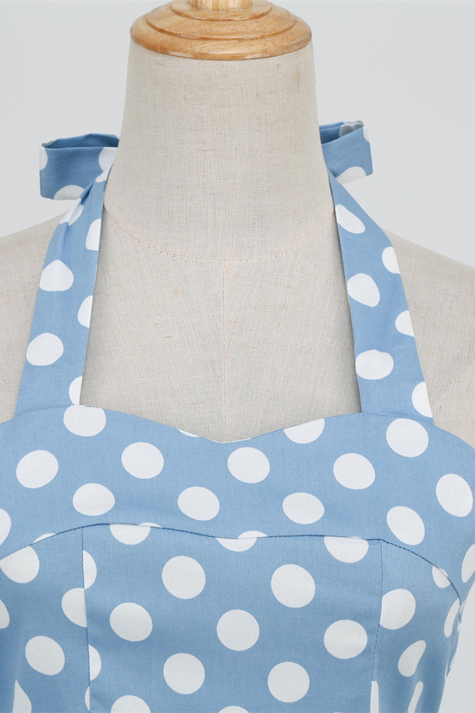 
                      
                        Light Blue 1950s Polka Dots Halter Swing Dress
                      
                    