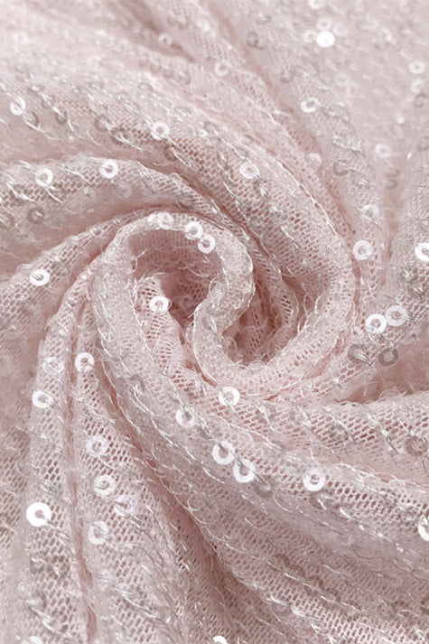 
                      
                        Light Pink Ruched Bodycon Sequin Short Dress
                      
                    