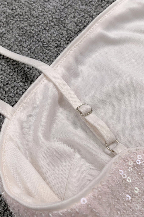 
                      
                        Light Pink Ruched Bodycon Sequin Short Dress
                      
                    