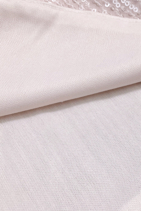 
                      
                        Light Pink Ruched Bodycon Sequin Short Dress
                      
                    