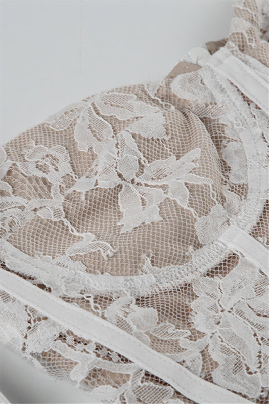 
                      
                        Long Sleeve White Lace A-line Short Dress
                      
                    