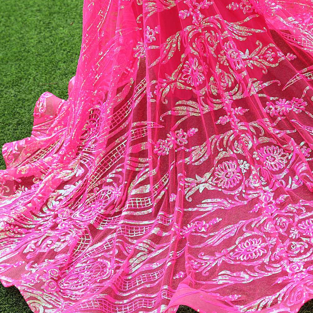 
                      
                        Long Sleeves Hot Pink Sequin Mermaid Long Dress
                      
                    