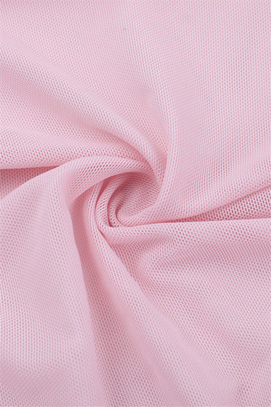 
                      
                        Long Sleeves Pink Ruched Short Dress with Side Train
                      
                    