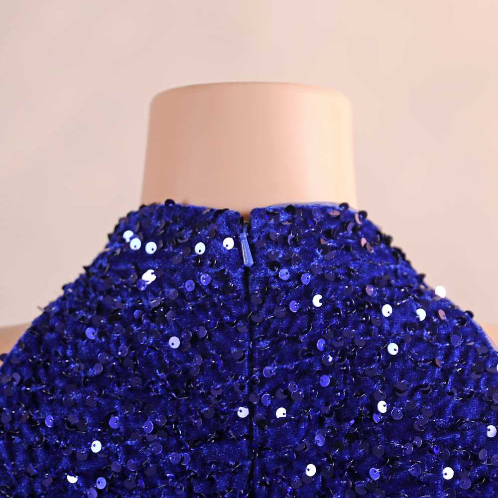 
                      
                        Long Sleeves Royal Blue Sequin Mermaid Long Dress
                      
                    