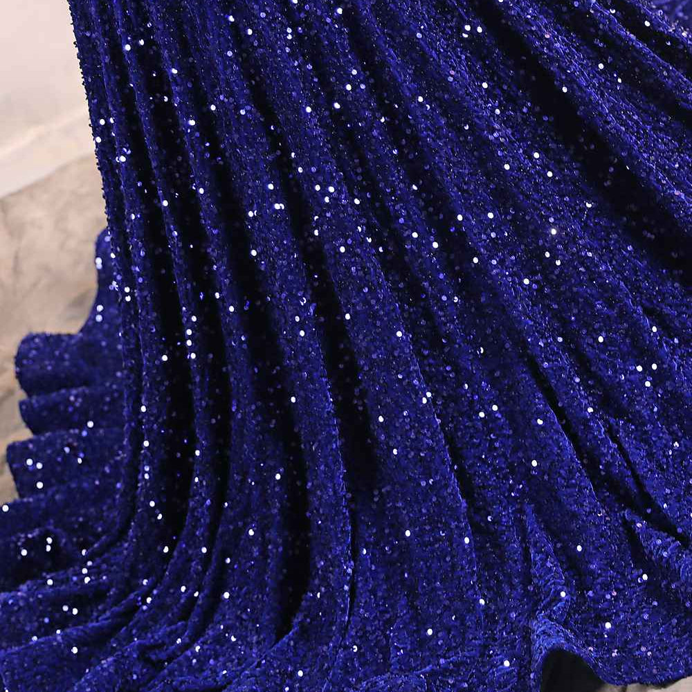 
                      
                        Long Sleeves Royal Blue Sequin Mermaid Long Dress
                      
                    