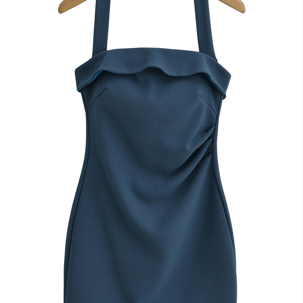 
                      
                        Navy Blue Convertible Ruched Short Dress
                      
                    