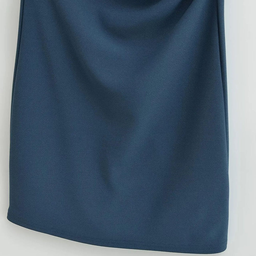 
                      
                        Navy Blue Convertible Ruched Short Dress
                      
                    