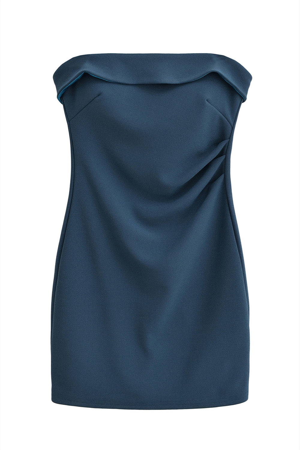 Navy Blue Convertible Ruched Short Dress