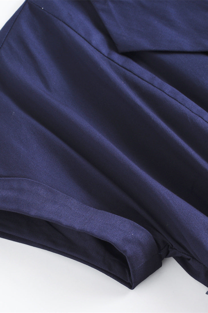 Navy Blue and Yellow Two Tone 1950s Belted Swing Dress PollyBoutique Navy Blue and Yellow Two Tone 1950s Belted Swing Dress PollyBoutique