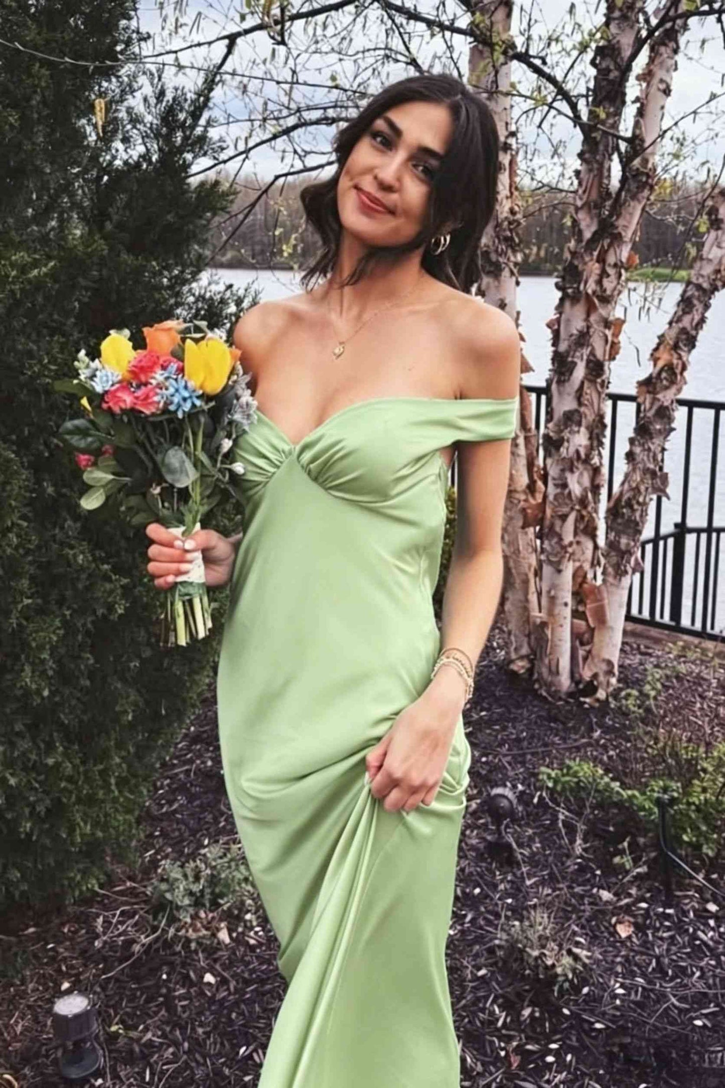 aqua long dress Off the Shoulder Aqua Open Back Sheath Long Dress – PollyBoutique