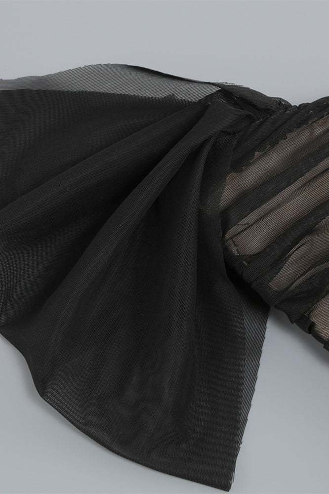 
                      
                        Off the Shoulder Black Ruched Long Dress
                      
                    