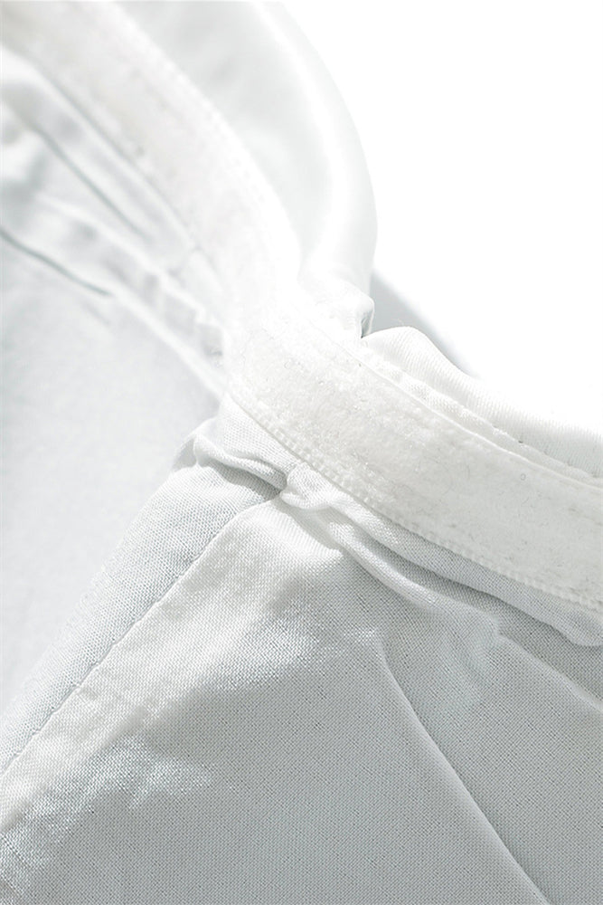 
                      
                        Off the Shoulder Black and White Pleated Short Dress
                      
                    