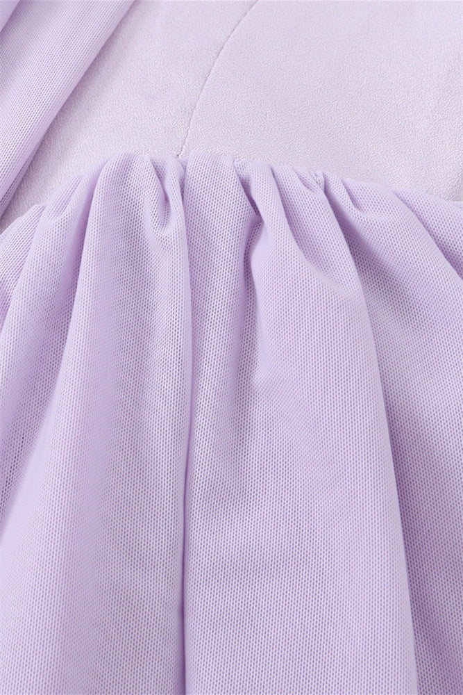 
                      
                        Off the Shoulder Lavender Bow Tie Short Dress
                      
                    