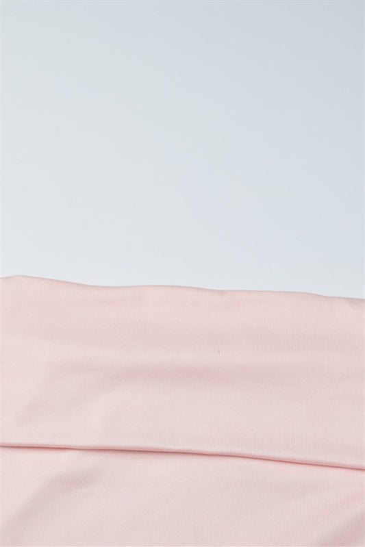
                      
                        Off the Shoulder Pink A-line Long Dress with a Scarf
                      
                    