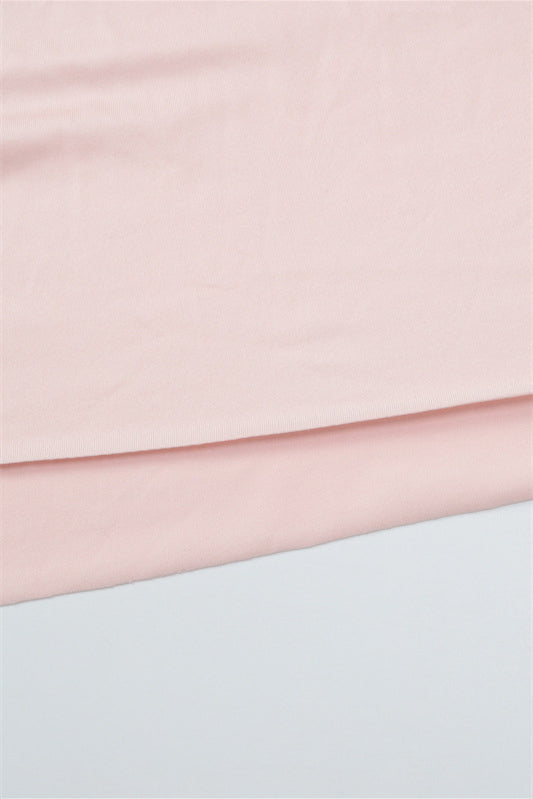 
                      
                        Off the Shoulder Pink A-line Long Dress with a Scarf
                      
                    