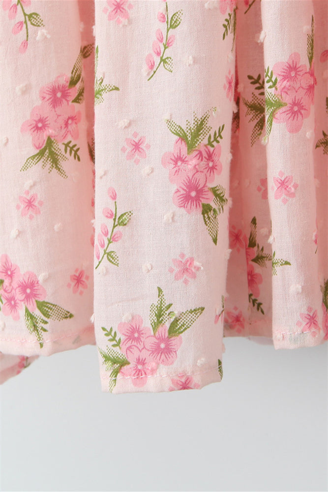 
                      
                        Off the Shoulder Pink Floral Print A-line Short Dress
                      
                    