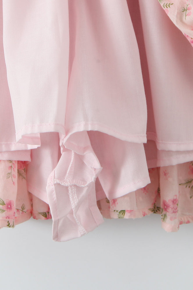 
                      
                        Off the Shoulder Pink Floral Print A-line Short Dress
                      
                    