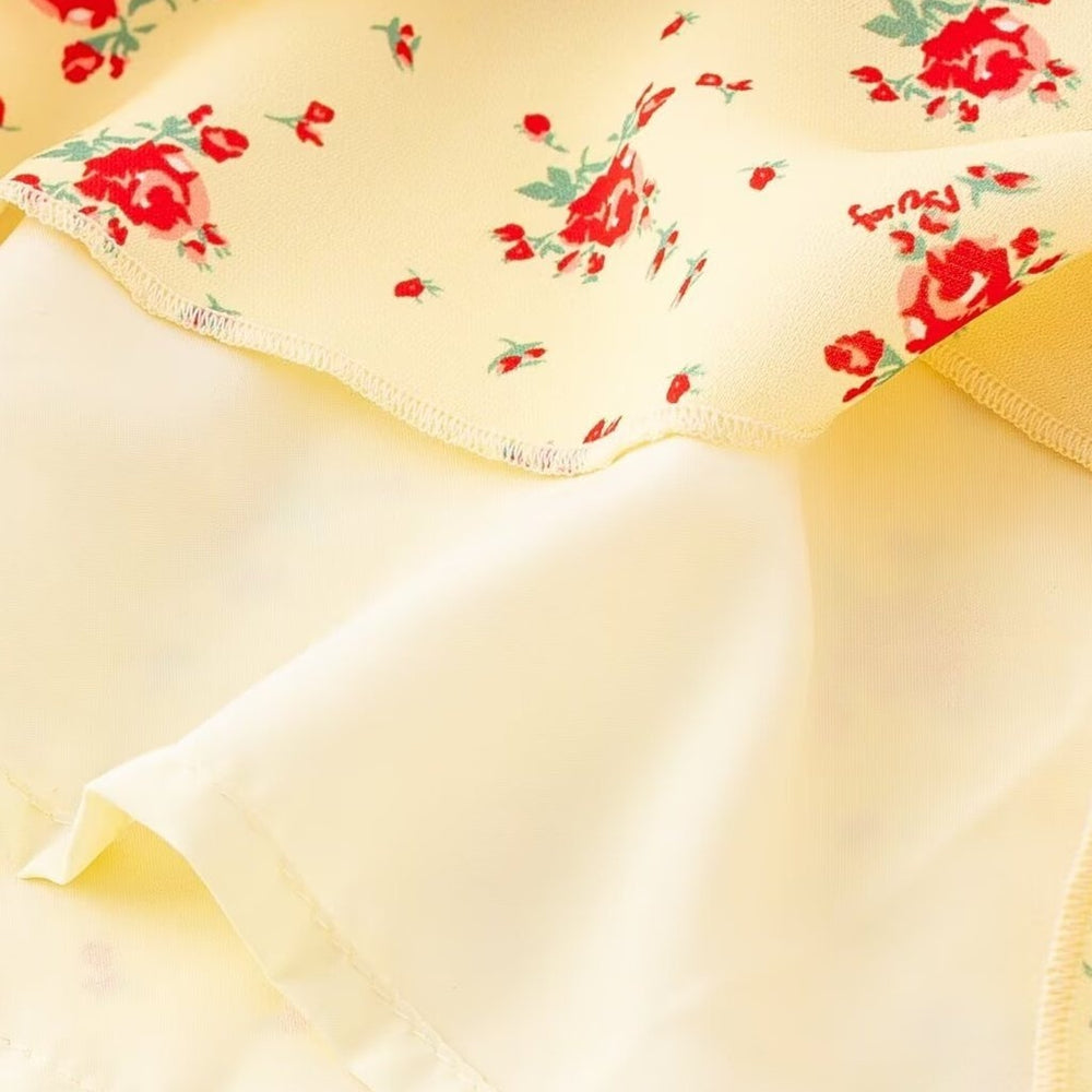 
                      
                        Off the Shoulder Yellow Floral Print Column Long Dress
                      
                    