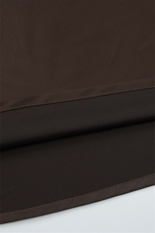 
                      
                        One Shoulder Brown Ruched Sheath Long Dress
                      
                    