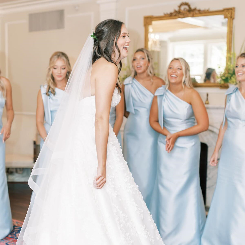 
                      
                        One Shoulder Dusty Blue Mermaid Bridesmaid Dresses
                      
                    