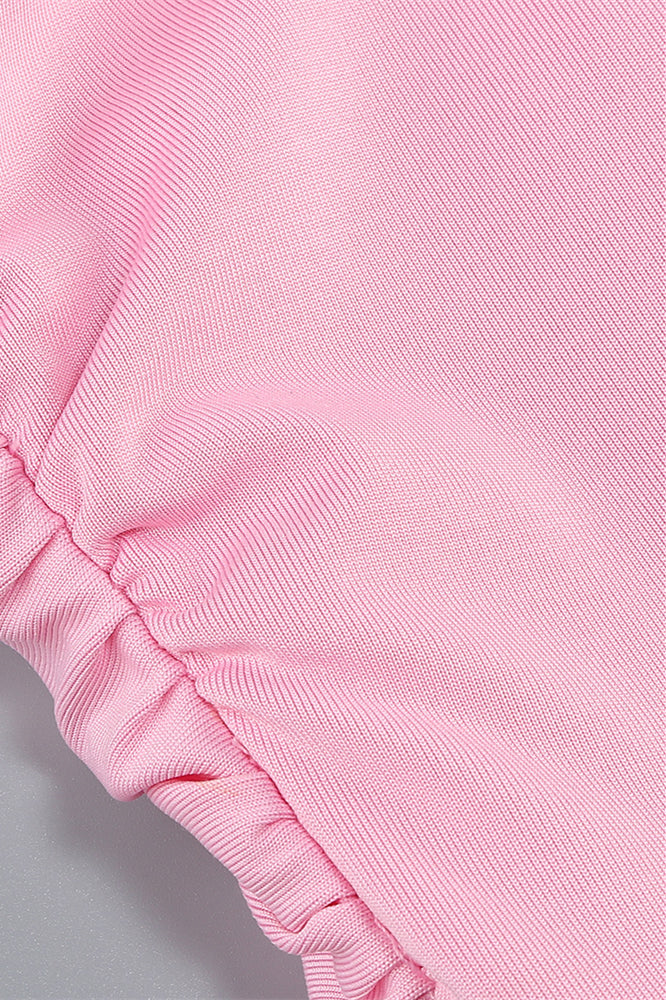 
                      
                        One Shoulder Pink Back Tie Sheath Long Dress
                      
                    