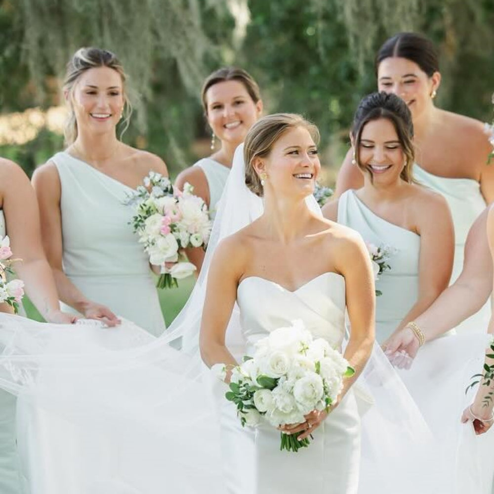 
                      
                        One Shoulder Sage Green Mermaid Bridesmaid Dress
                      
                    