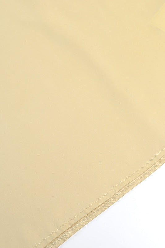 
                      
                        One Shoulder Yellow Column Satin Long Dress
                      
                    