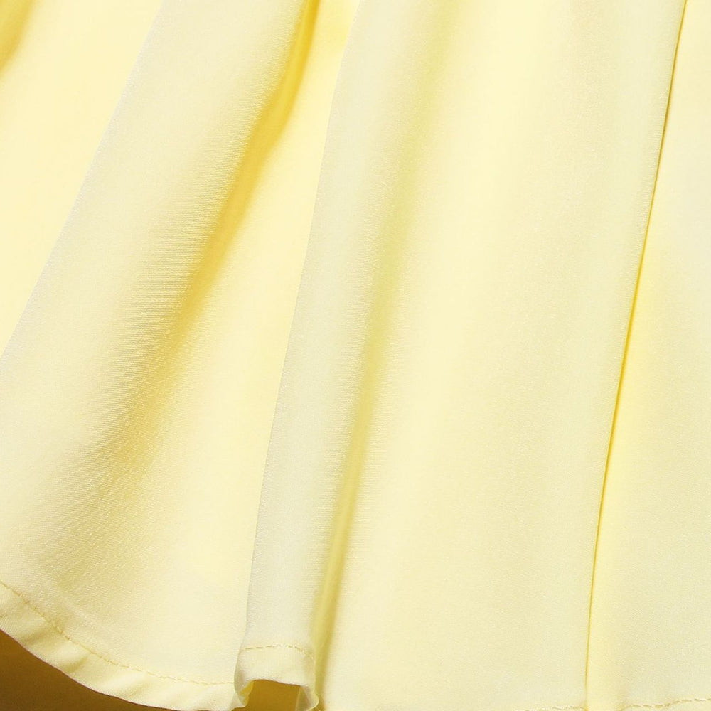 
                      
                        One Shoulder Yellow Ruched Short Dress with Bow
                      
                    