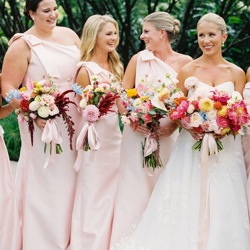 
                      
                        One Shoulder Dusty Blue Mermaid Bridesmaid Dresses
                      
                    