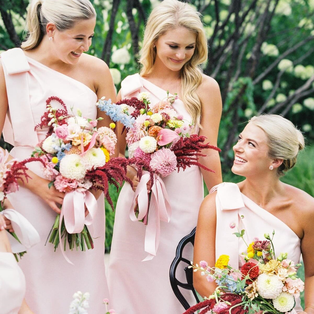 
                      
                        One Shoulder Dusty Blue Mermaid Bridesmaid Dresses
                      
                    