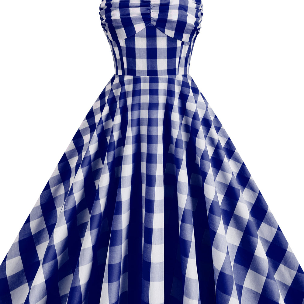 
                      
                        Pink 1950s Plaid Ruched Vintage Swing Dress
                      
                    
