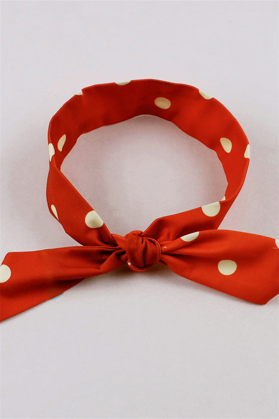 Red 1950s Polka Dots Vintage Dress with Belt