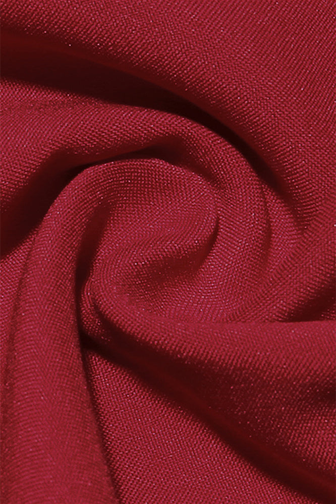 
                      
                        Red Button Front Tiered Short Dress with Embroidery
                      
                    