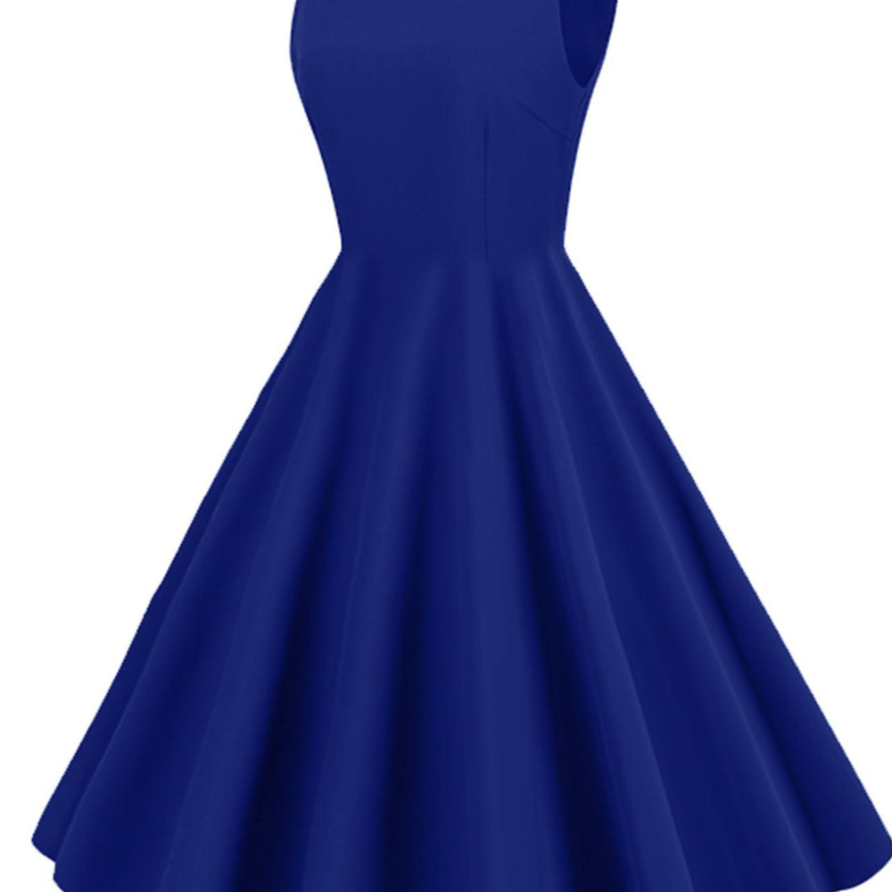 
                      
                        Royal Blue 1950s Bow Square Neck Swing Dress
                      
                    