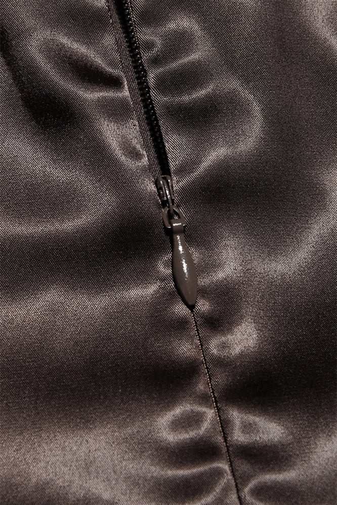 
                      
                        Ruffle Straps Brown Irregular Hem Short Dress
                      
                    