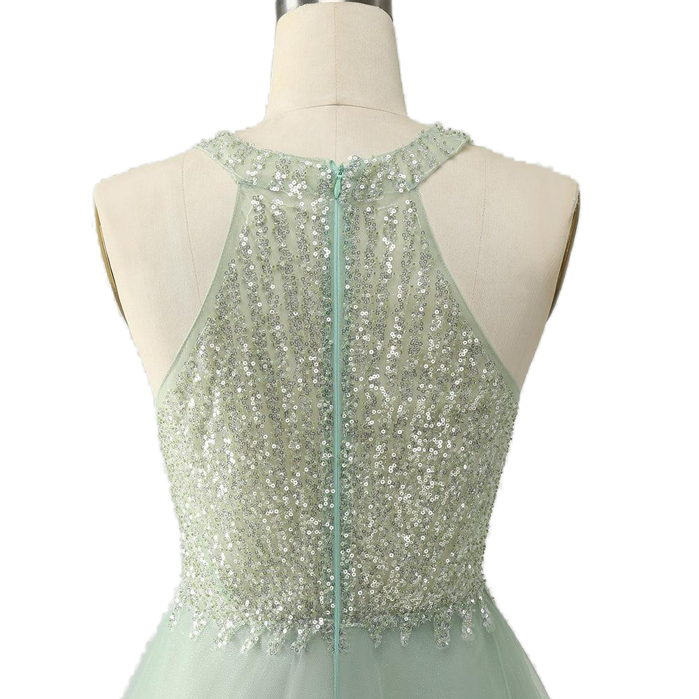 Sage Green Sequin A-line Short Homecoming Dress PollyBoutique Sage Green Sequin A-line Short Homecoming Dress PollyBoutique