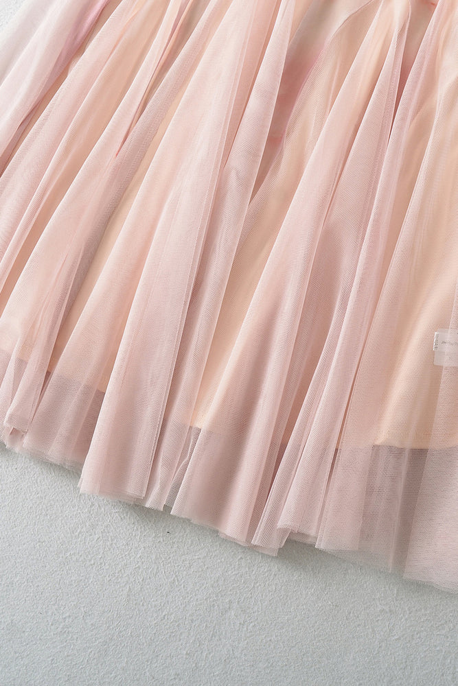 
                      
                        Spaghetti Straps Light Pink Floral Print Long Dress
                      
                    