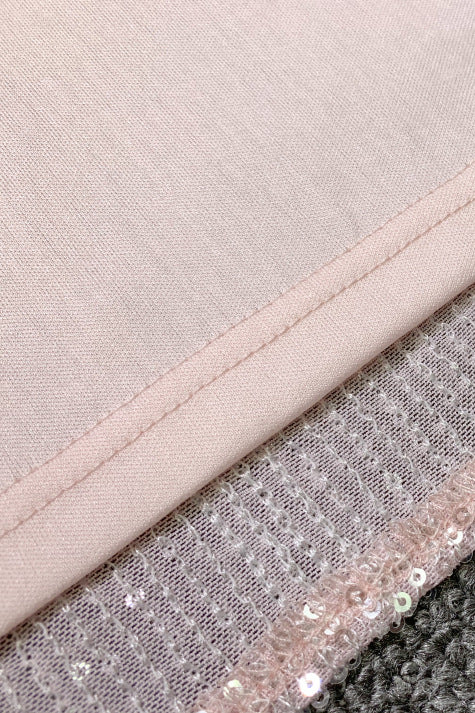 
                      
                        Spaghetti Straps Light Pink Sequin Column Long Dress
                      
                    