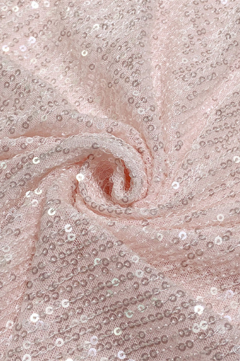 
                      
                        Spaghetti Straps Light Pink Sequin Column Long Dress
                      
                    