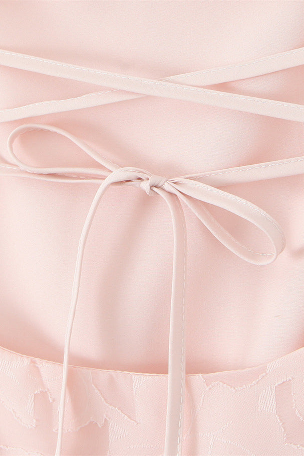
                      
                        Spaghetti Straps Pink Floral Long Dress
                      
                    