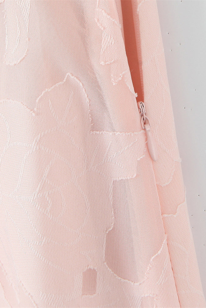 
                      
                        Spaghetti Straps Pink Floral Long Dress
                      
                    