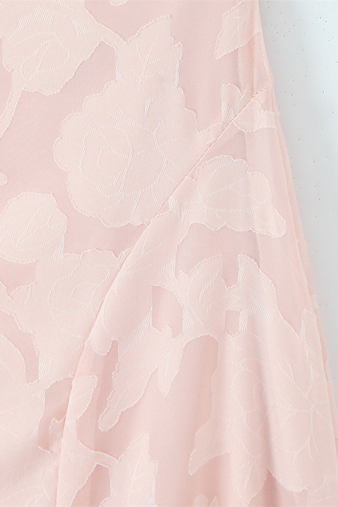 
                      
                        Spaghetti Straps Pink Floral Long Dress
                      
                    