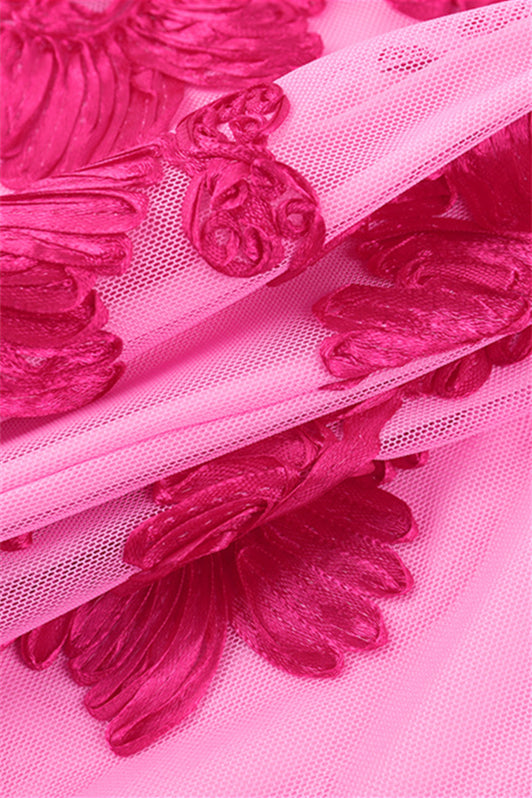 
                      
                        Spaghetti Straps Pink Jacquard Bodycon Short Dress
                      
                    