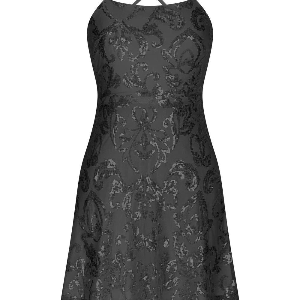 
                      
                        Spaghetti Straps Pink Sequin A-line Short Dress
                      
                    